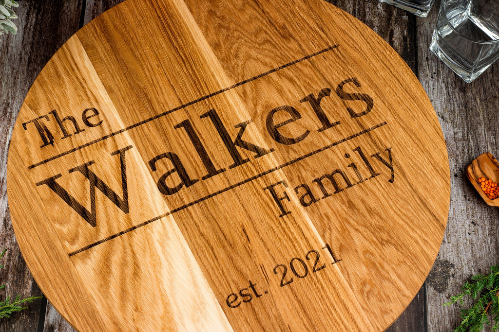 Personalized Lazy Susan, Custom Engraved Turn Table, Lazy Susan Centerpiece, Lazy Susan Serving Tray, Wedding Gift, Anniversary Gift Barrel