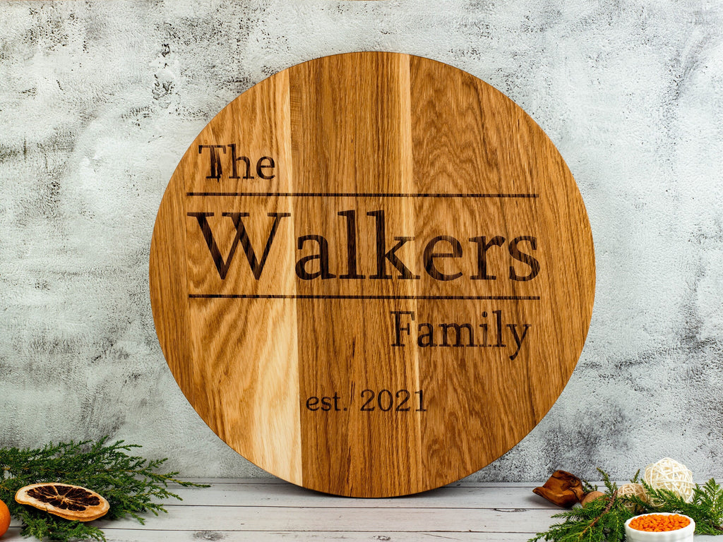 Personalized Lazy Susan, Custom Engraved Turn Table, Lazy Susan Centerpiece, Lazy Susan Serving Tray, Wedding Gift, Anniversary Gift Barrel