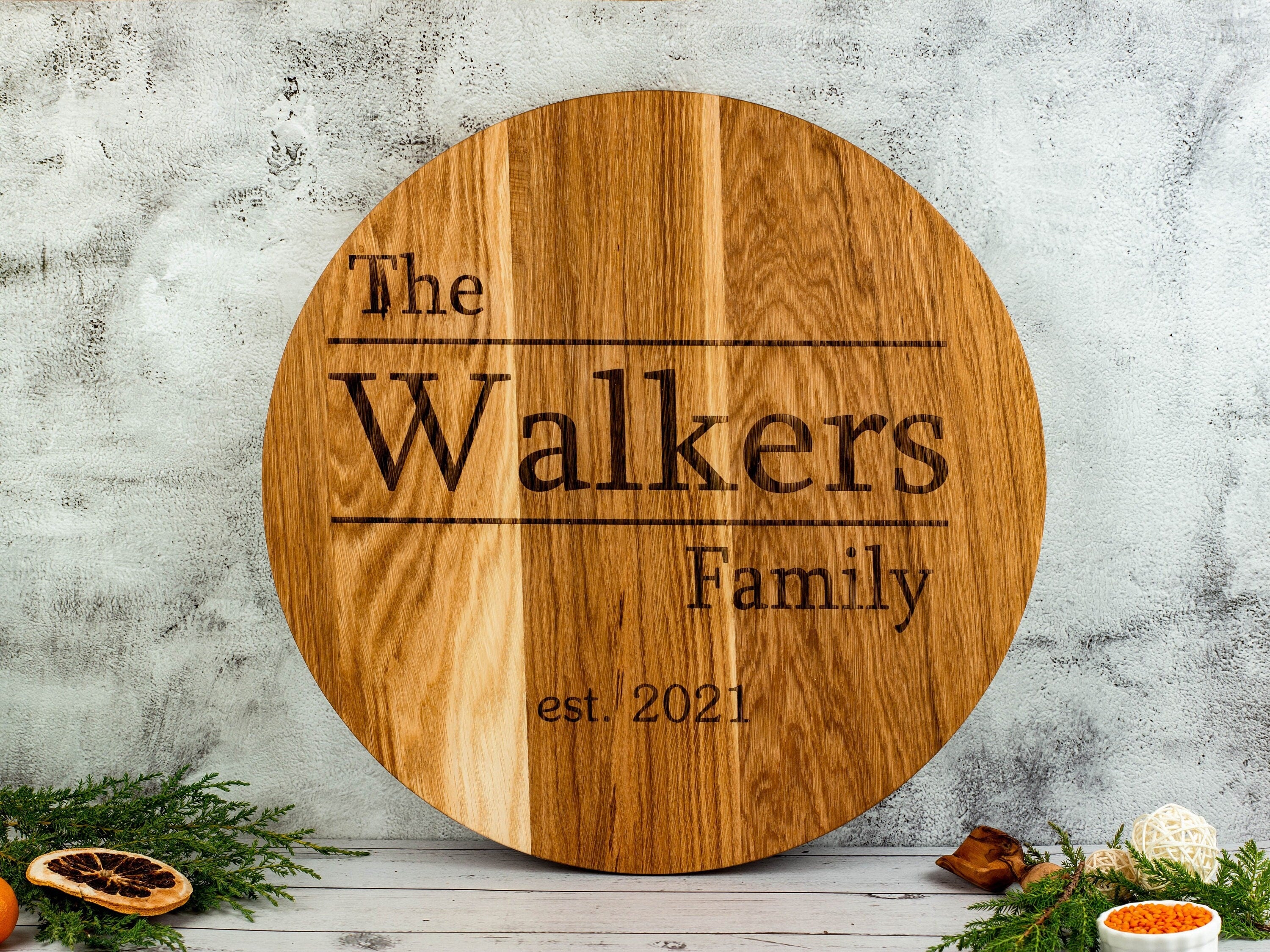 Personalized Lazy Susan, Custom Engraved Turn Table, Lazy Susan Centerpiece, Lazy Susan Serving Tray, Wedding Gift, Anniversary Gift Barrel