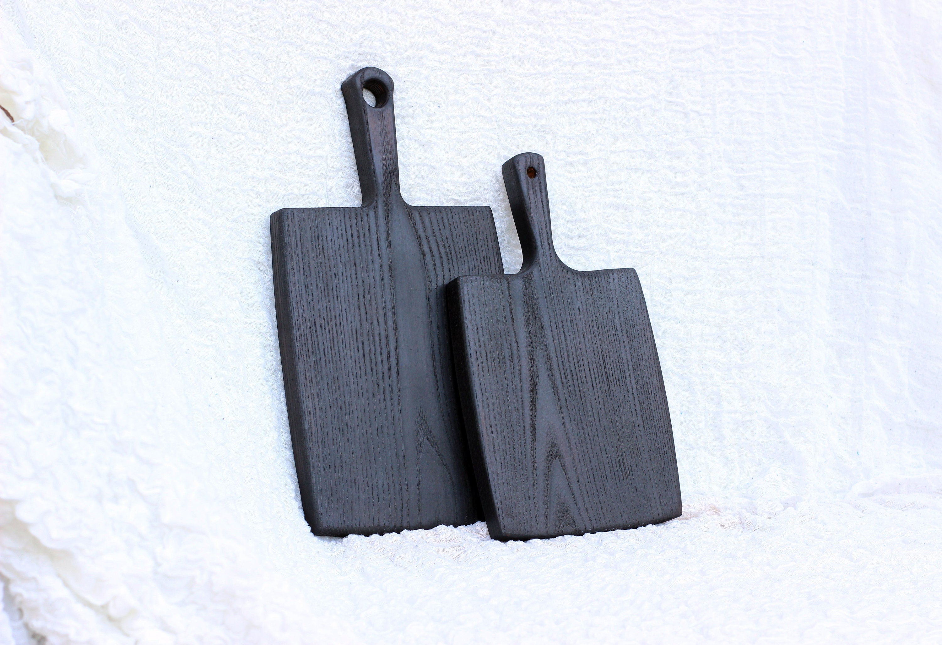 Set of custom wooden chopping boards, Black wood board, Charcuterie Serving  board, Nativity set. Cheese board gift, Burned cutting board