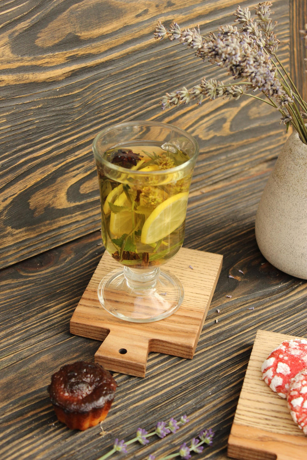 Handmade Rustic Wood Cutting Board: Farmhouse Tiered Tray Decor