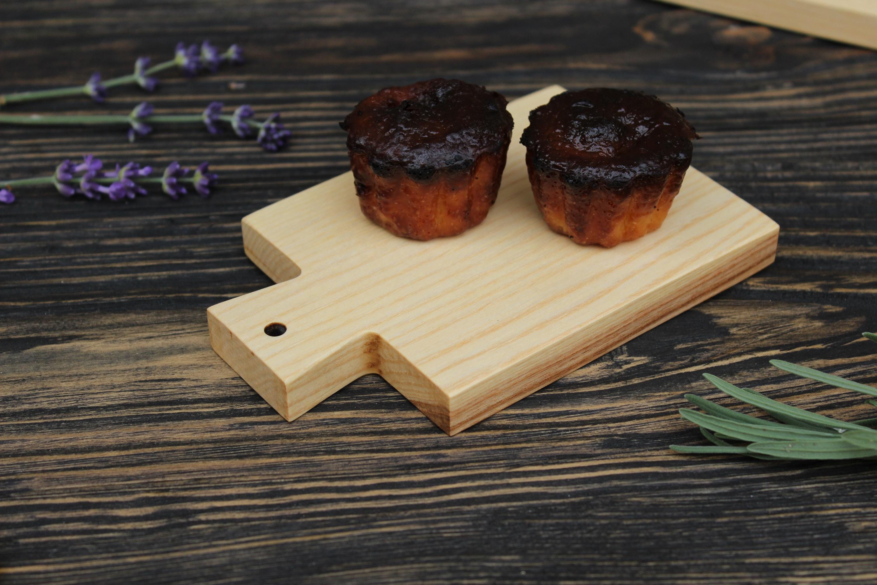 Handmade Rustic Wood Cutting Board: Farmhouse Tiered Tray Decor