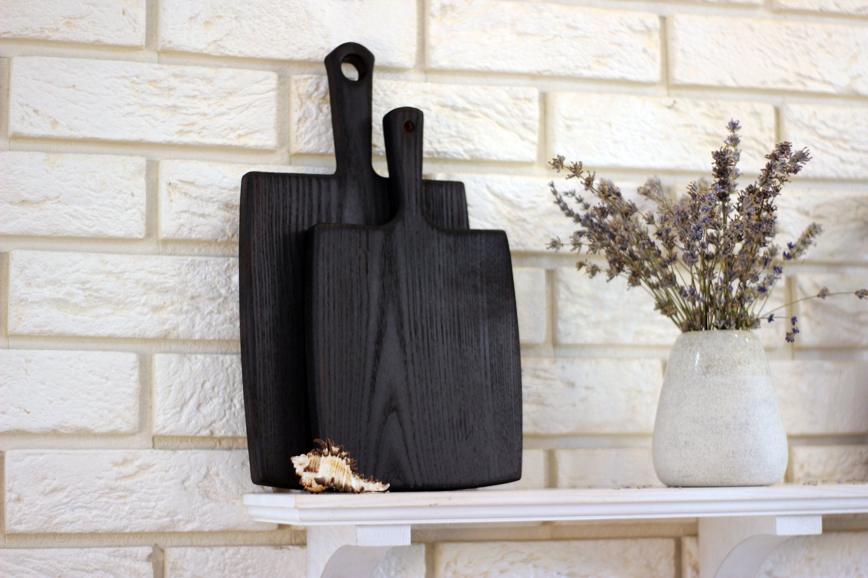 Set of custom wooden chopping boards, Black wood board, Charcuterie Serving  board, Nativity set. Cheese board gift, Burned cutting board