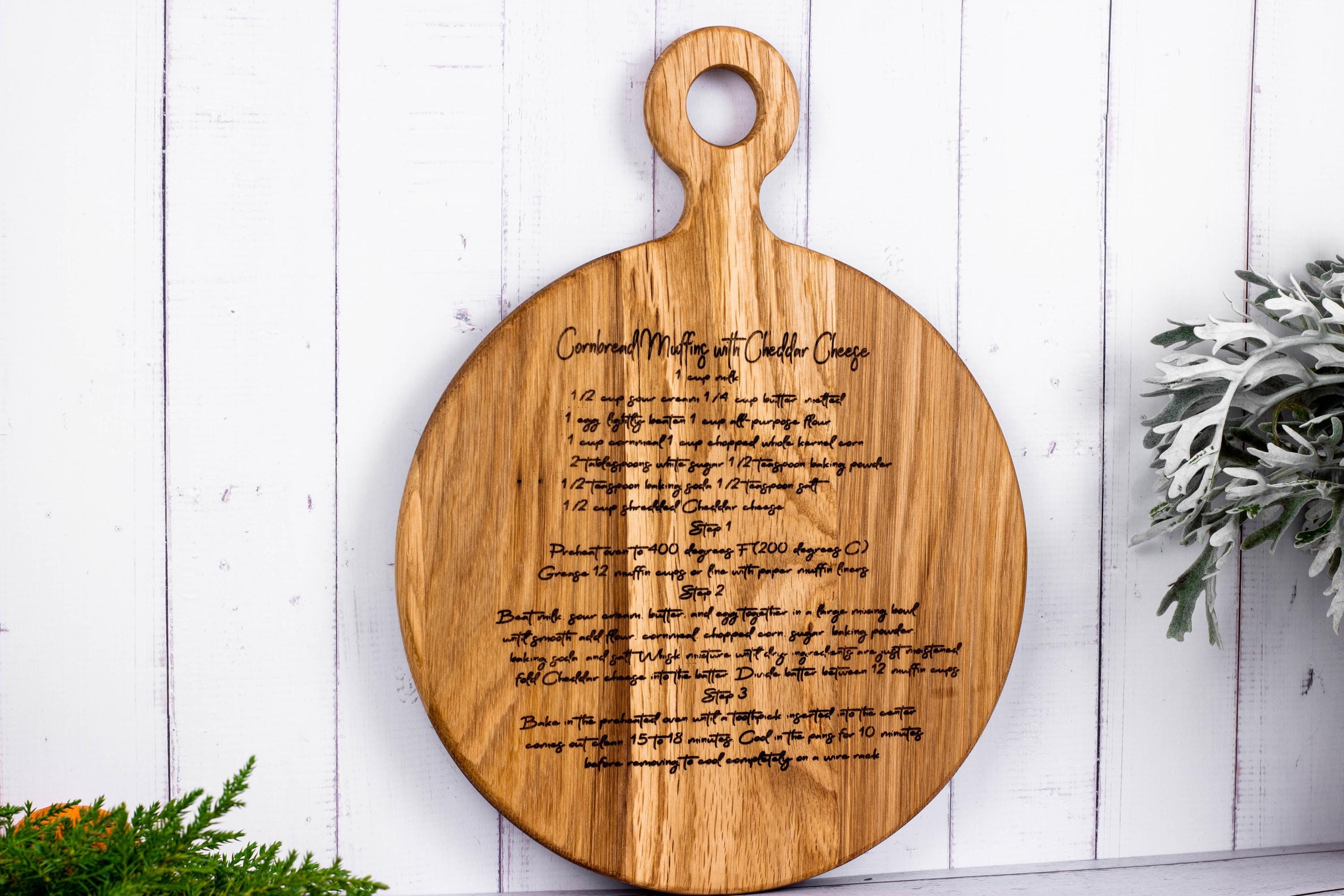 Recipe Cutting Board, Custom Engraved Board Keepsake, Handwritten Recipe, family recipe, personalized Cook boards Mother Gift From Daughter