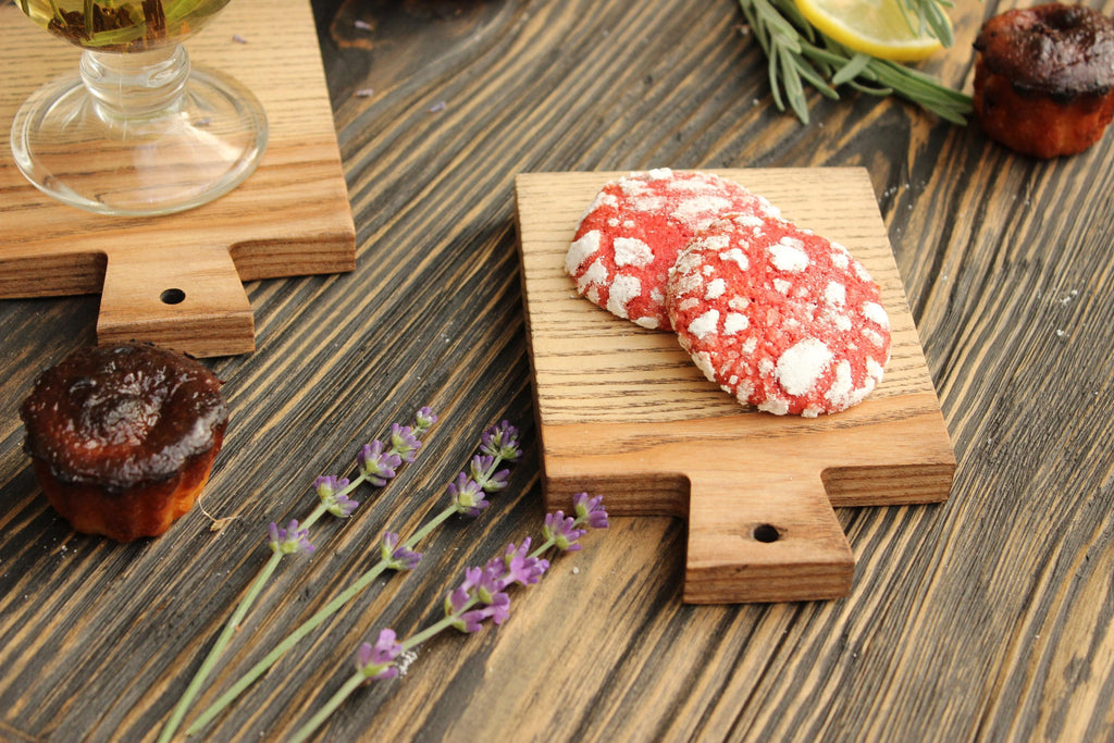 Handmade Rustic Wood Cutting Board: Farmhouse Tiered Tray Decor