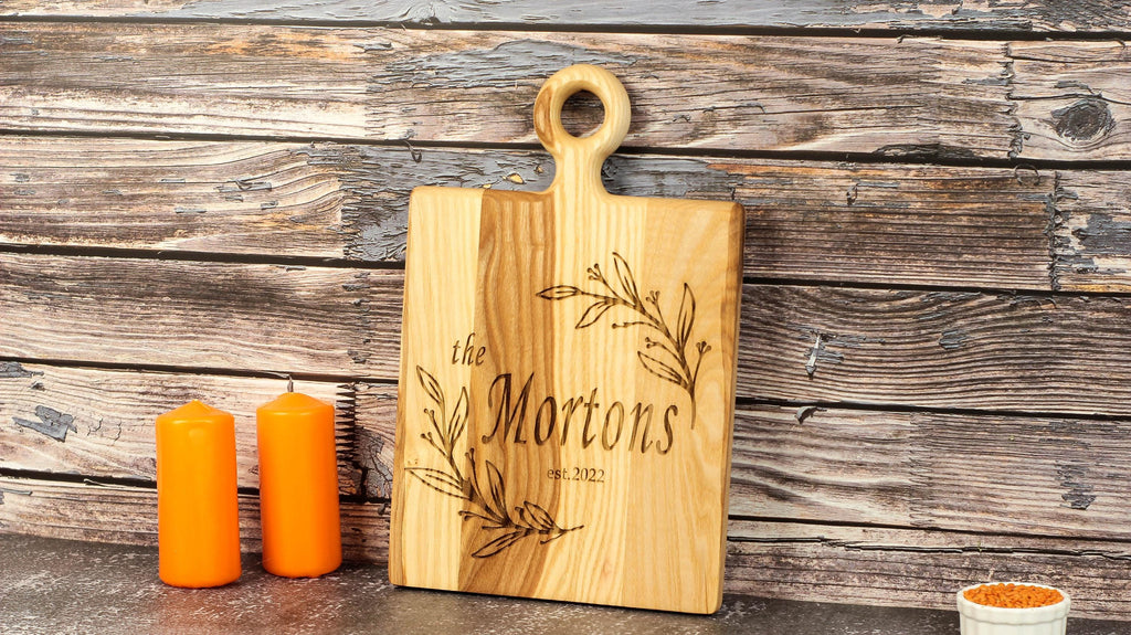 Personalized Charcuterie Board | Custom Housewarming Gift | Wooden Cutting Board for New Home | | Kitchen Decor with Family Name Engraved