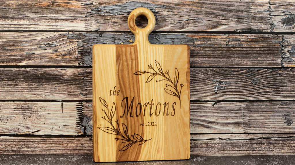 Personalized Charcuterie Board | Custom Housewarming Gift | Wooden Cutting Board for New Home | | Kitchen Decor with Family Name Engraved