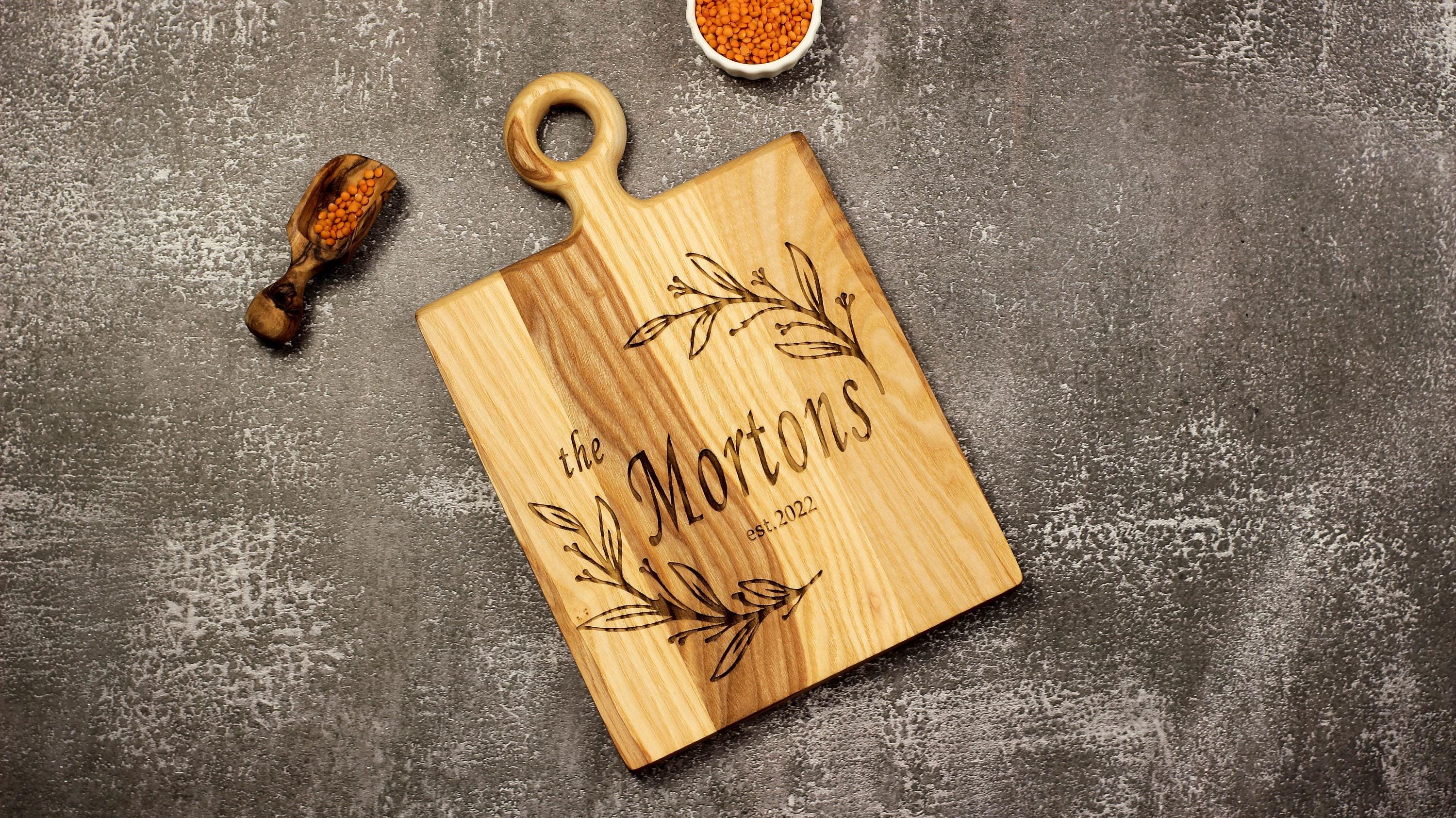 Personalized Charcuterie Board | Custom Housewarming Gift | Wooden Cutting Board for New Home | | Kitchen Decor with Family Name Engraved