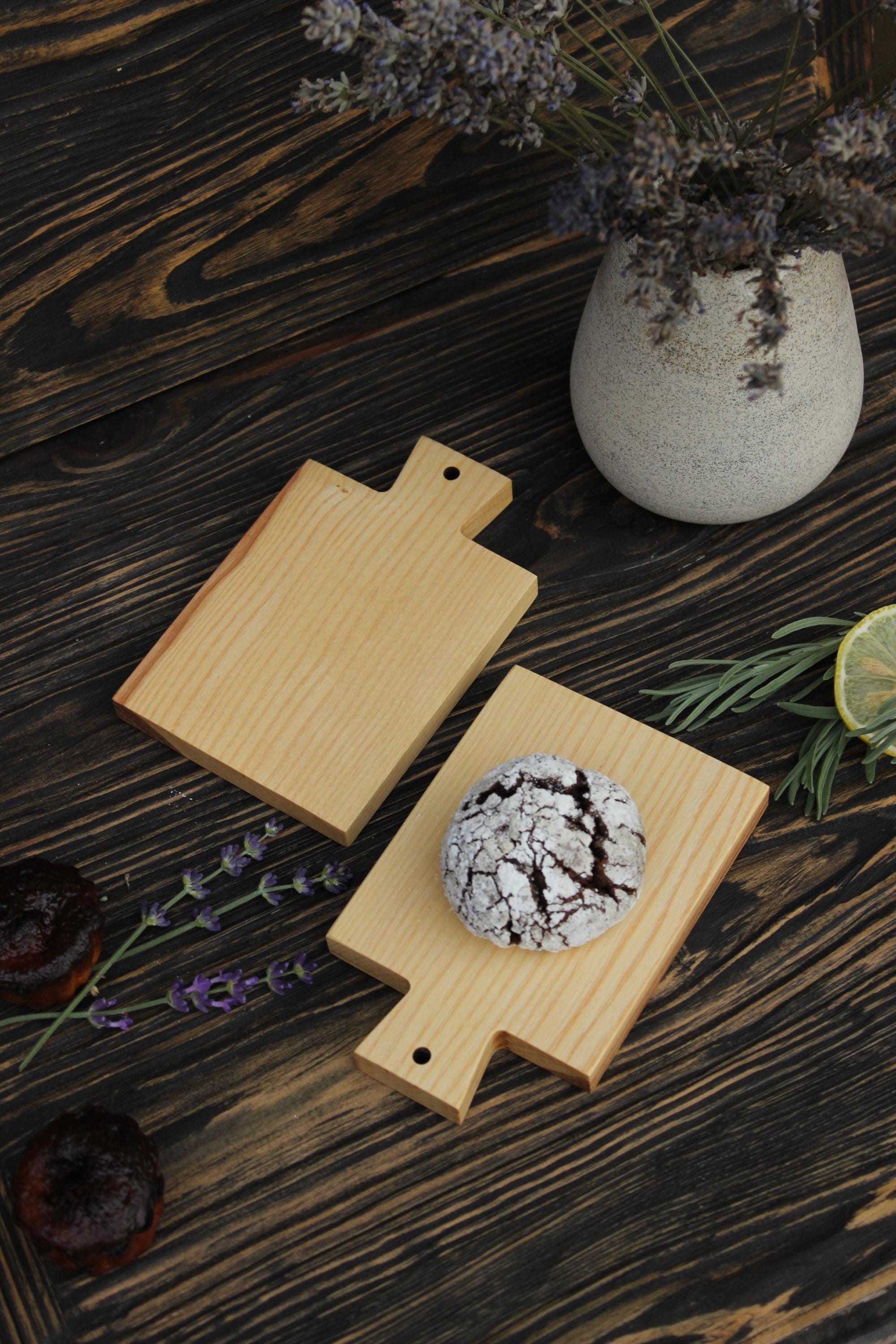 Handmade Rustic Wood Cutting Board: Farmhouse Tiered Tray Decor