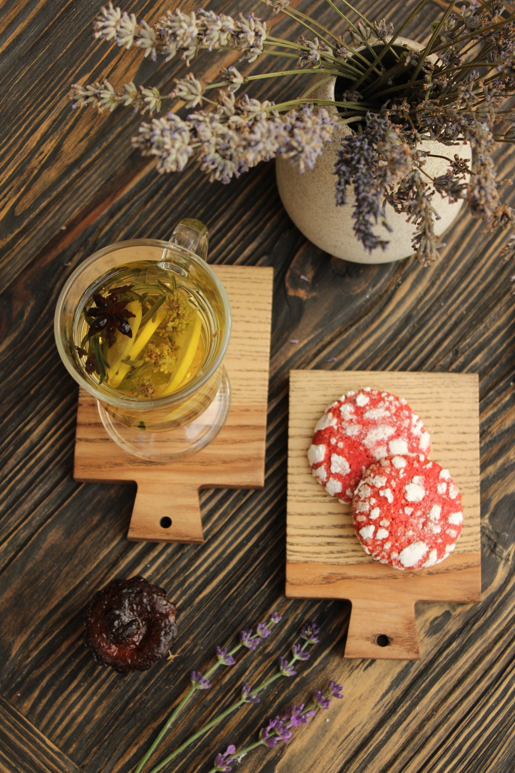 Handmade Rustic Wood Cutting Board: Farmhouse Tiered Tray Decor