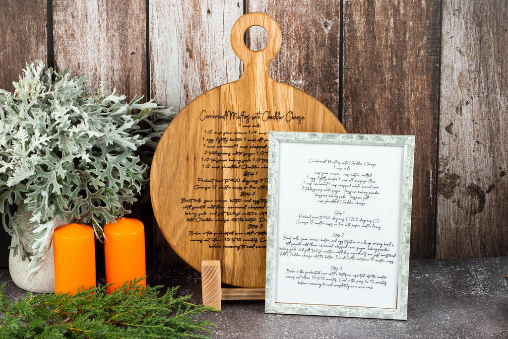 Recipe Cutting Board, Custom Engraved Board Keepsake, Handwritten Recipe, family recipe, personalized Cook boards Mother Gift From Daughter