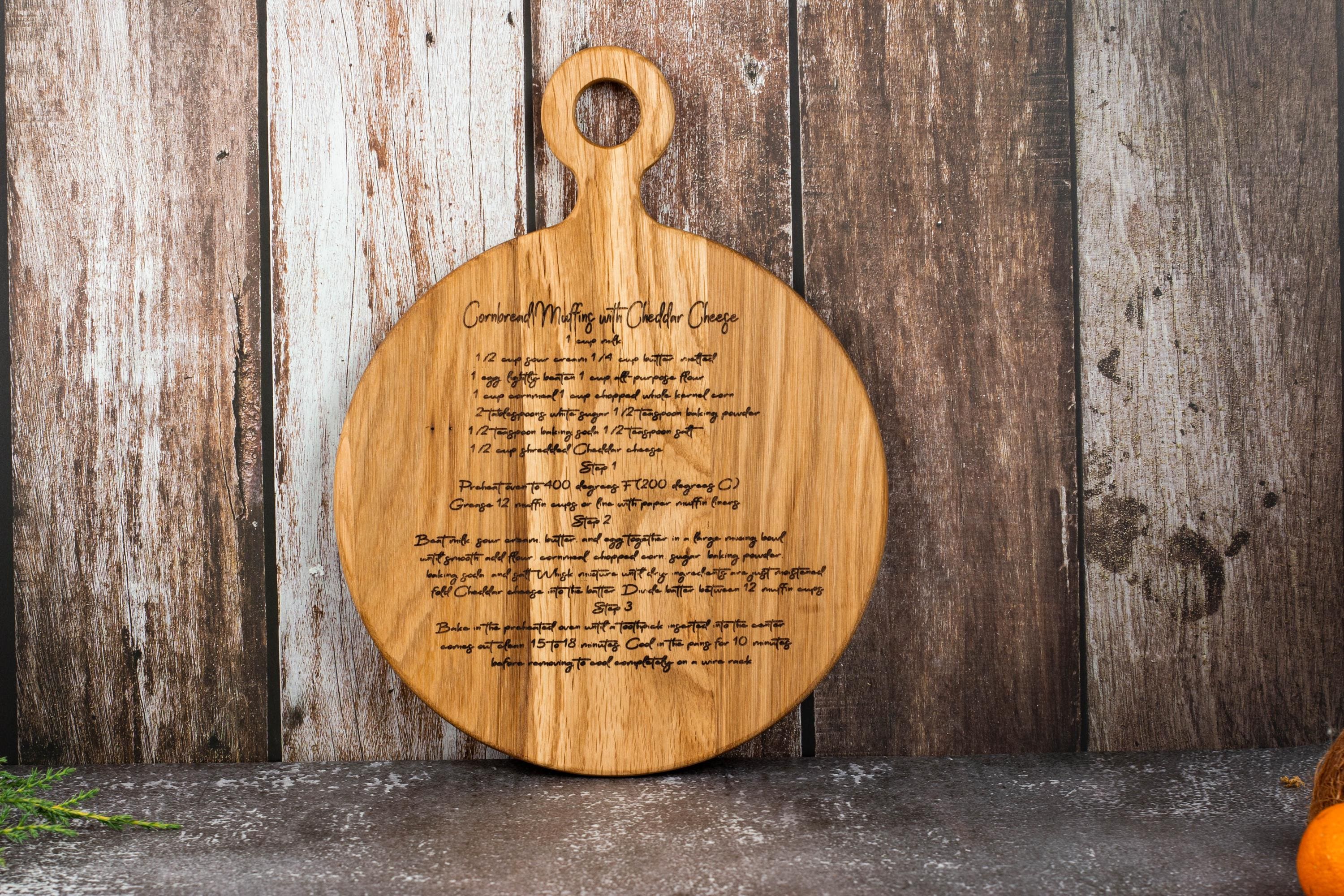Recipe Cutting Board, Custom Engraved Board Keepsake, Handwritten Recipe, family recipe, personalized Cook boards Mother Gift From Daughter