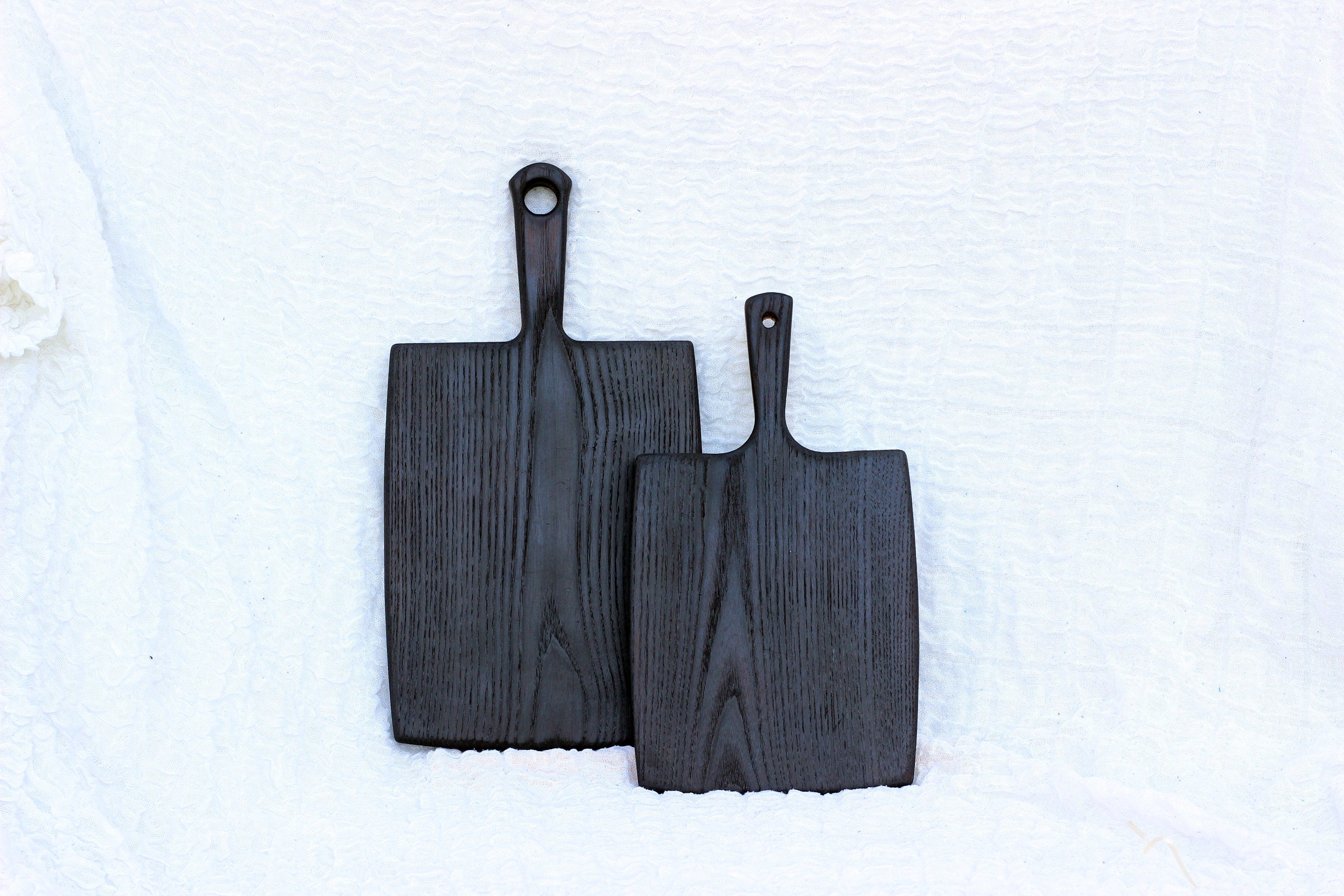 Set of custom wooden chopping boards, Black wood board, Charcuterie Serving  board, Nativity set. Cheese board gift, Burned cutting board